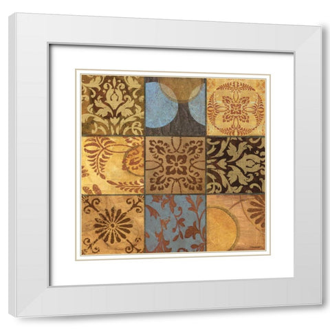 Decorative Patchwork I White Modern Wood Framed Art Print with Double Matting by Williams, Todd