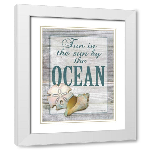 Fun in the Sun White Modern Wood Framed Art Print with Double Matting by Williams, Todd