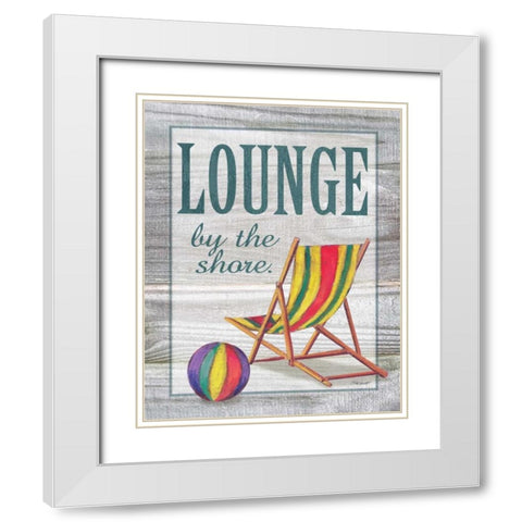 Lounge by the Shore White Modern Wood Framed Art Print with Double Matting by Williams, Todd