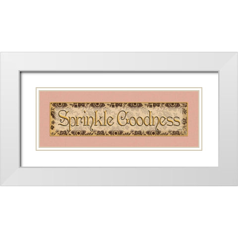 Sprinkle Goodness White Modern Wood Framed Art Print with Double Matting by Williams, Todd