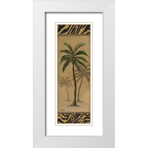 Global Palm II White Modern Wood Framed Art Print with Double Matting by Williams, Todd