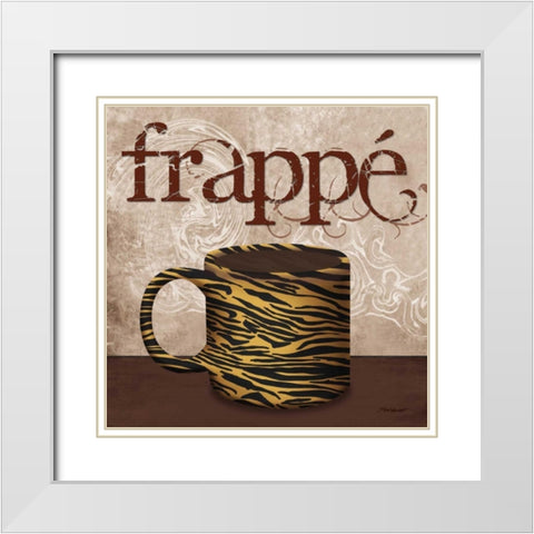 Tiger Cafe White Modern Wood Framed Art Print with Double Matting by Williams, Todd