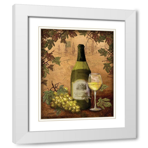White Wine White Modern Wood Framed Art Print with Double Matting by Williams, Todd