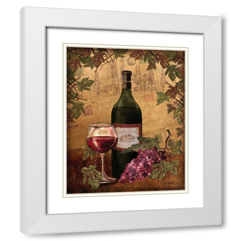 Red Wine White Modern Wood Framed Art Print with Double Matting by Williams, Todd