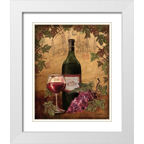 Red Wine White Modern Wood Framed Art Print with Double Matting by Williams, Todd
