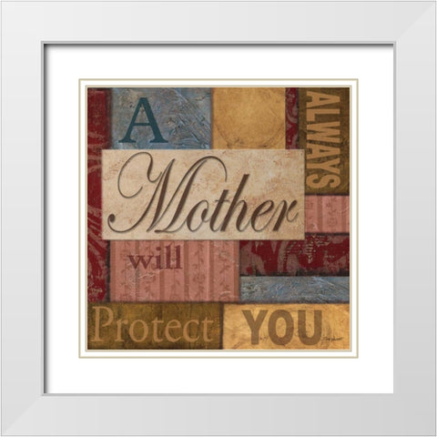 Mother White Modern Wood Framed Art Print with Double Matting by Williams, Todd