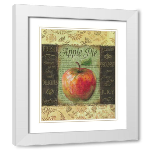 Apple Pie White Modern Wood Framed Art Print with Double Matting by Williams, Todd