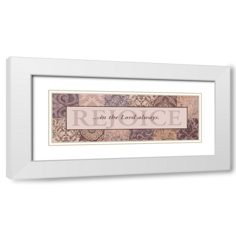 Rejoice White Modern Wood Framed Art Print with Double Matting by Williams, Todd