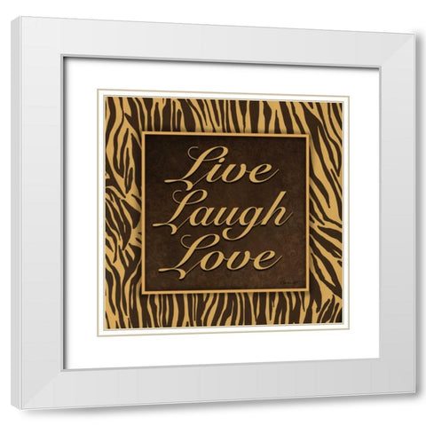 Live - Laugh - Love II White Modern Wood Framed Art Print with Double Matting by Williams, Todd