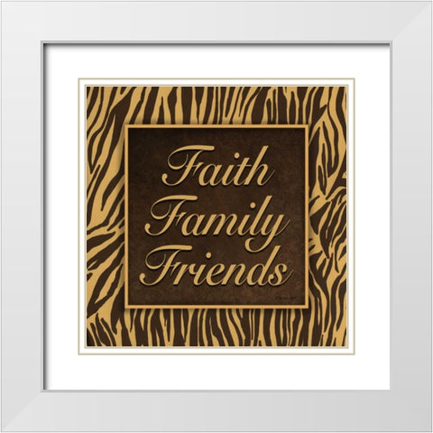 Faith - Family - Friends II White Modern Wood Framed Art Print with Double Matting by Williams, Todd