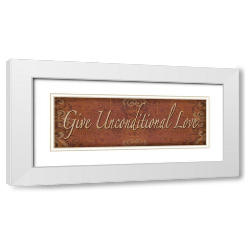 Unconditional Love White Modern Wood Framed Art Print with Double Matting by Williams, Todd
