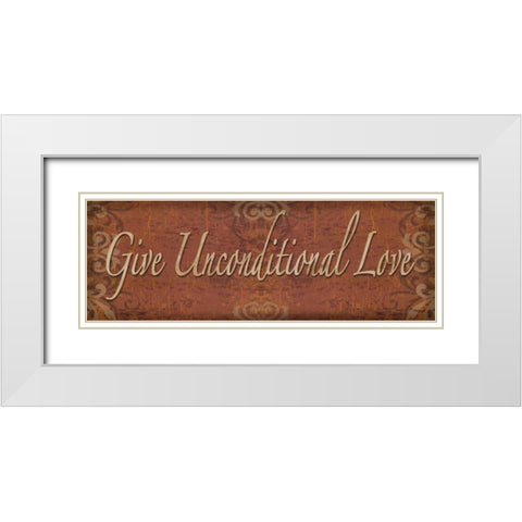 Unconditional Love White Modern Wood Framed Art Print with Double Matting by Williams, Todd