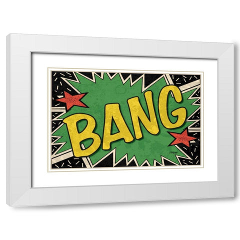 Bang White Modern Wood Framed Art Print with Double Matting by Williams, Todd