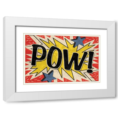 Pow White Modern Wood Framed Art Print with Double Matting by Williams, Todd