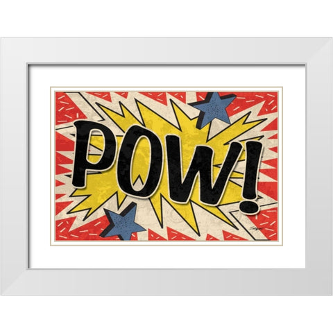 Pow White Modern Wood Framed Art Print with Double Matting by Williams, Todd