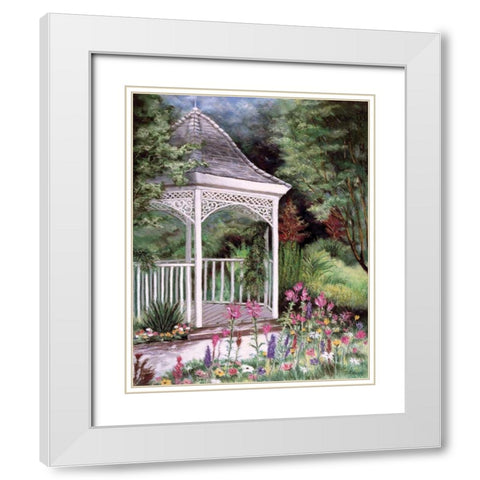 Garden Retreat I White Modern Wood Framed Art Print with Double Matting by Williams, Todd