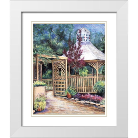 Garden Retreat II White Modern Wood Framed Art Print with Double Matting by Williams, Todd