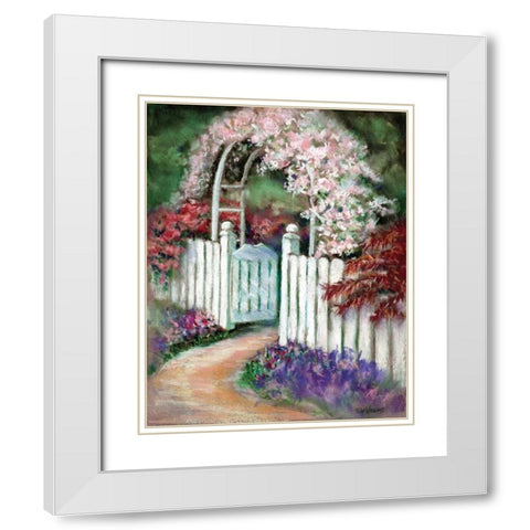 Garden Retreat III White Modern Wood Framed Art Print with Double Matting by Williams, Todd