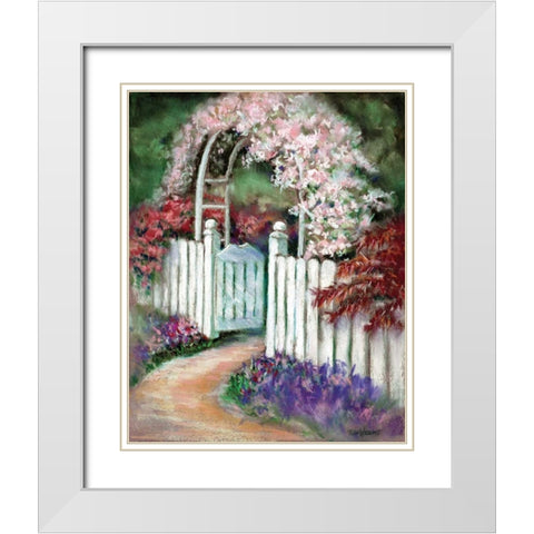 Garden Retreat III White Modern Wood Framed Art Print with Double Matting by Williams, Todd
