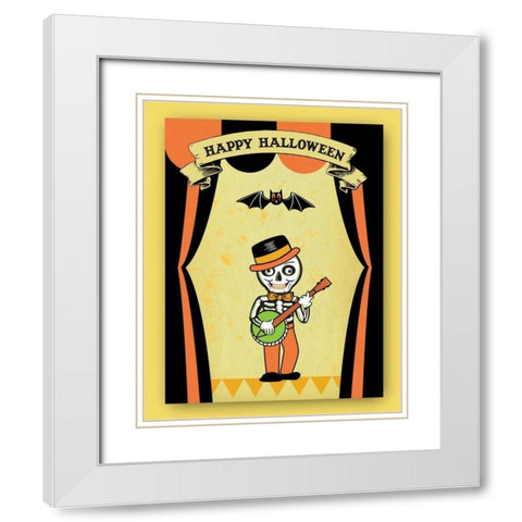 Dr. Crow II White Modern Wood Framed Art Print with Double Matting by Woo, Teresa