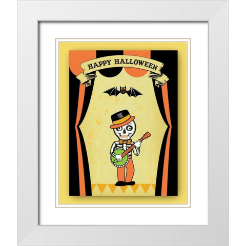 Dr. Crow II White Modern Wood Framed Art Print with Double Matting by Woo, Teresa