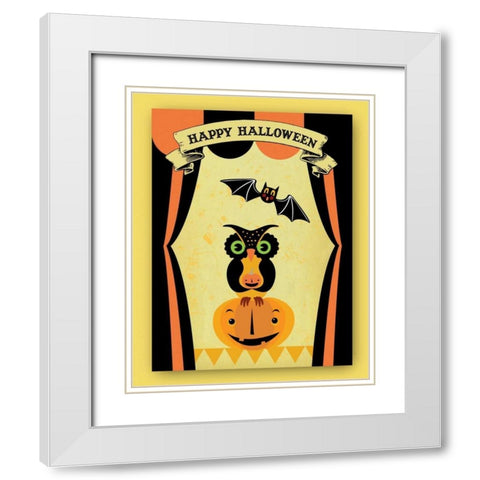 Dr. Crow IV White Modern Wood Framed Art Print with Double Matting by Woo, Teresa