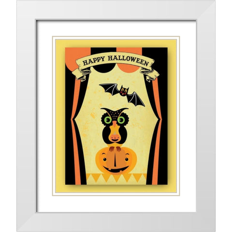 Dr. Crow IV White Modern Wood Framed Art Print with Double Matting by Woo, Teresa