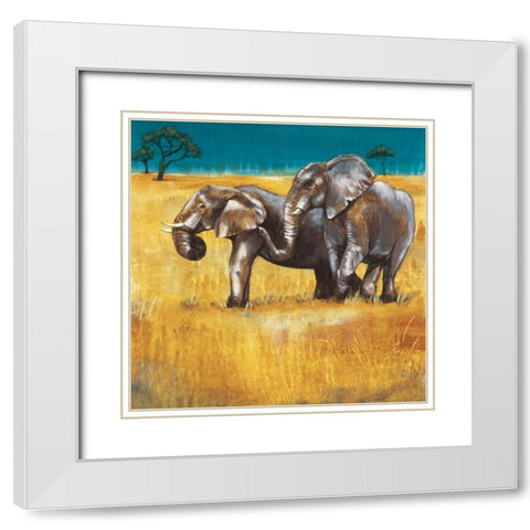 On the Plains IV White Modern Wood Framed Art Print with Double Matting by Werbelow, Selina