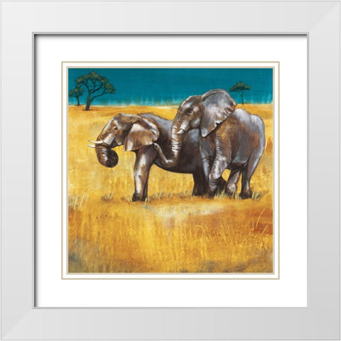 On the Plains IV White Modern Wood Framed Art Print with Double Matting by Werbelow, Selina