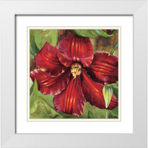 Rosa Odorada White Modern Wood Framed Art Print with Double Matting by Werbelow, Selina