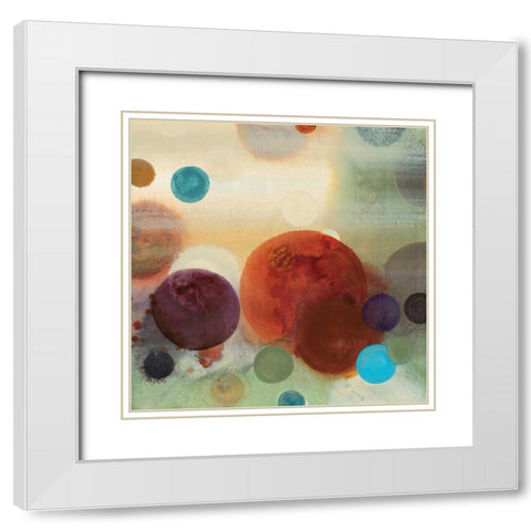 Circle Dreams I White Modern Wood Framed Art Print with Double Matting by Werbelow, Selina
