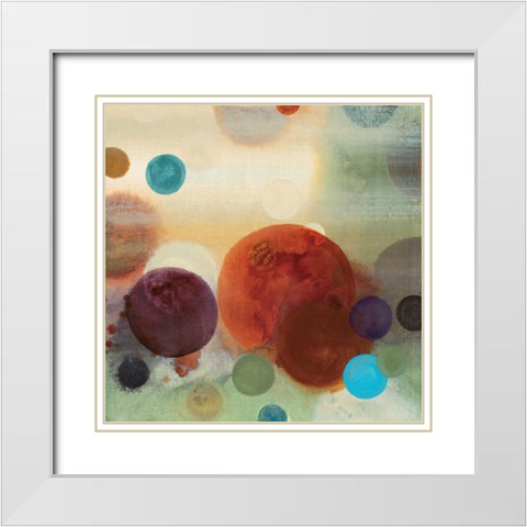 Circle Dreams I White Modern Wood Framed Art Print with Double Matting by Werbelow, Selina