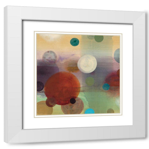 Circle Dreams II White Modern Wood Framed Art Print with Double Matting by Werbelow, Selina
