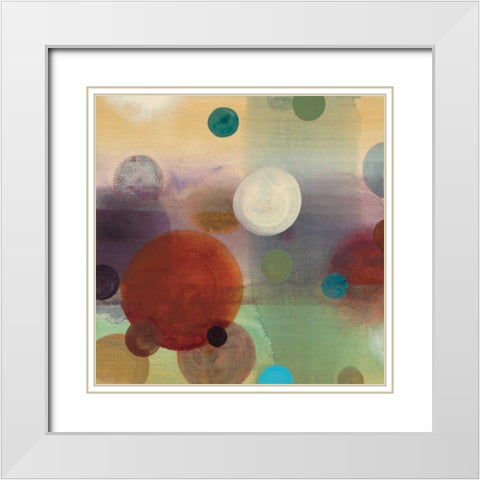 Circle Dreams II White Modern Wood Framed Art Print with Double Matting by Werbelow, Selina