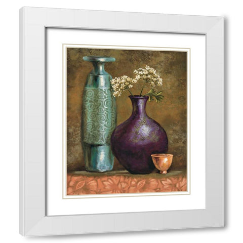 Persian Gardens II White Modern Wood Framed Art Print with Double Matting by Werbelow, Selina