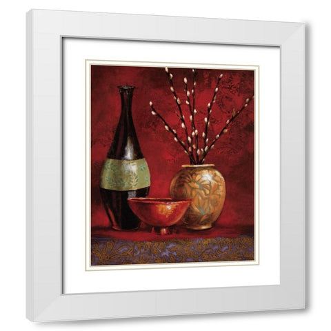Persian Gardens III White Modern Wood Framed Art Print with Double Matting by Werbelow, Selina