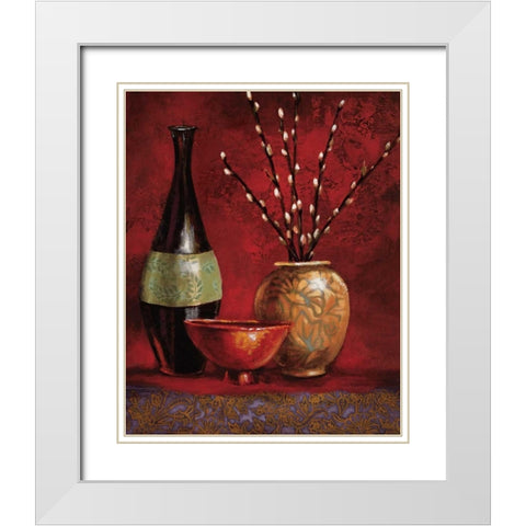Persian Gardens III White Modern Wood Framed Art Print with Double Matting by Werbelow, Selina