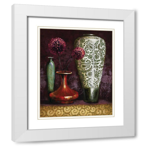 Persian Gardens IV White Modern Wood Framed Art Print with Double Matting by Werbelow, Selina