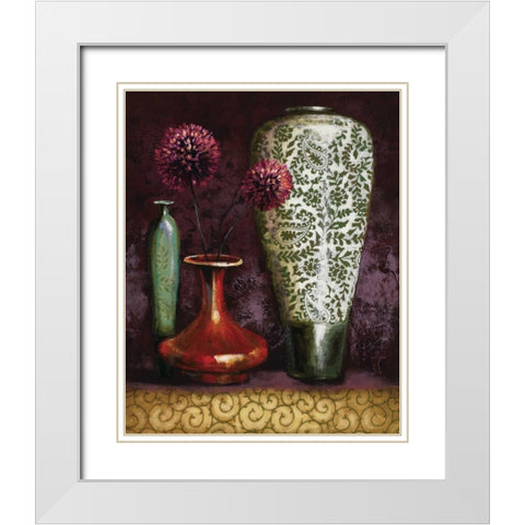 Persian Gardens IV White Modern Wood Framed Art Print with Double Matting by Werbelow, Selina