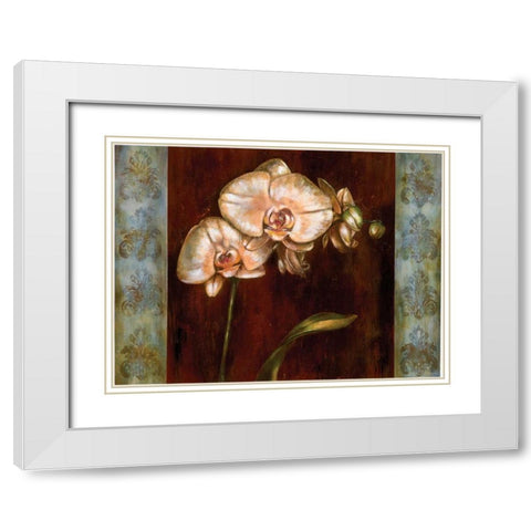 Greige I White Modern Wood Framed Art Print with Double Matting by Werbelow, Selina