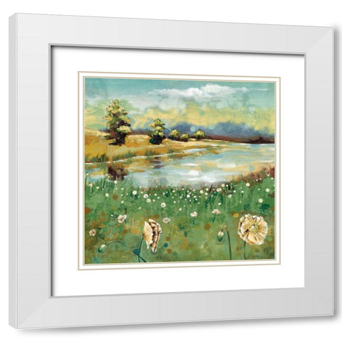 Beach Glass II White Modern Wood Framed Art Print with Double Matting by Werbelow, Selina