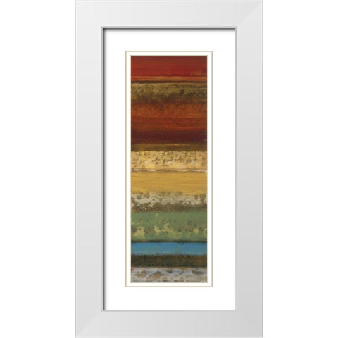 Serrate I White Modern Wood Framed Art Print with Double Matting by Werbelow, Selina