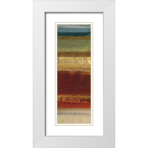 Serrate II White Modern Wood Framed Art Print with Double Matting by Werbelow, Selina