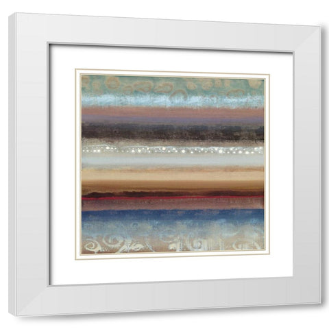 Fusion I White Modern Wood Framed Art Print with Double Matting by Werbelow, Selina