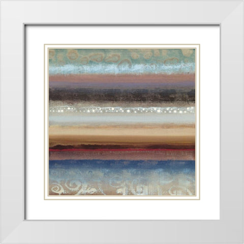 Fusion I White Modern Wood Framed Art Print with Double Matting by Werbelow, Selina