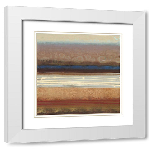 Fusion II White Modern Wood Framed Art Print with Double Matting by Werbelow, Selina