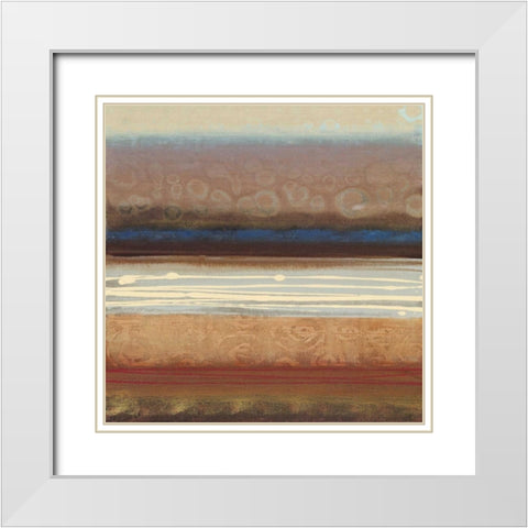 Fusion II White Modern Wood Framed Art Print with Double Matting by Werbelow, Selina
