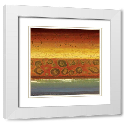 Alegre II White Modern Wood Framed Art Print with Double Matting by Werbelow, Selina