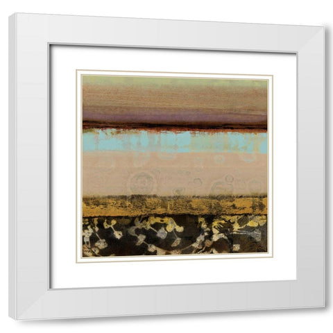 Elemental I White Modern Wood Framed Art Print with Double Matting by Werbelow, Selina