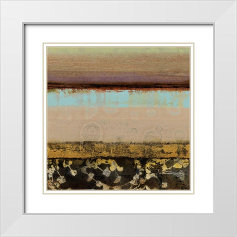 Elemental I White Modern Wood Framed Art Print with Double Matting by Werbelow, Selina
